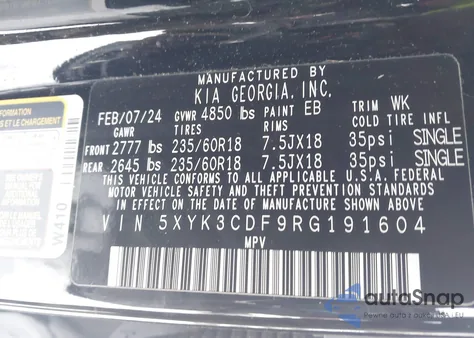 2024 Kia Sportage Ex from USA, damaged, VIN 5XYK3CDF9RG191604